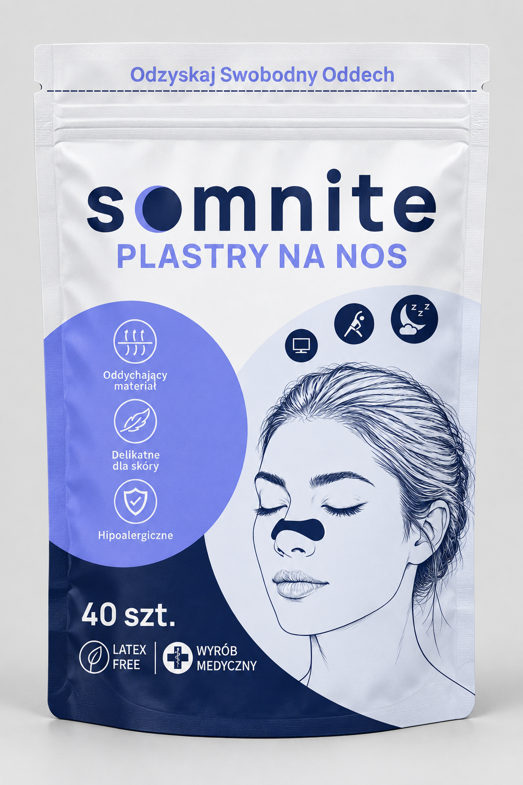 Plastry na nos Somnite, opakowanie 40 sztuk